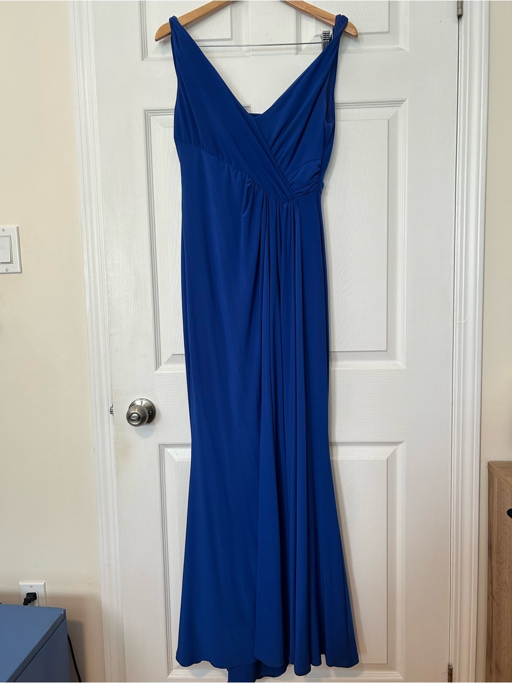 Royal Blue V-Neck Maxi Dress
